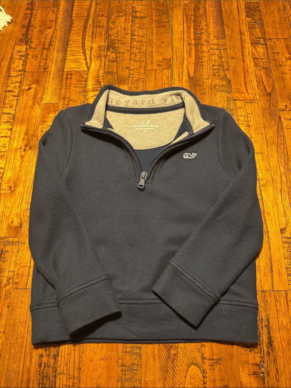 Vineyard Vines🐳 Toddler Navy Quarter-Zip Sweater